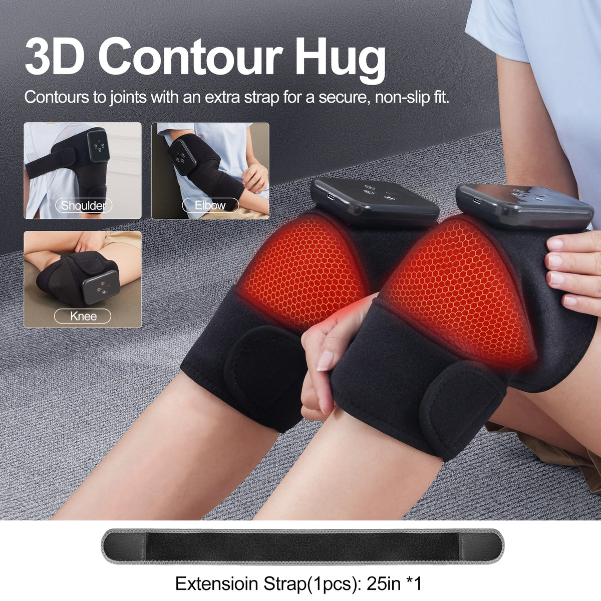 Leercon 3 in 1 Heated Knee Elbow Shoulder Massager