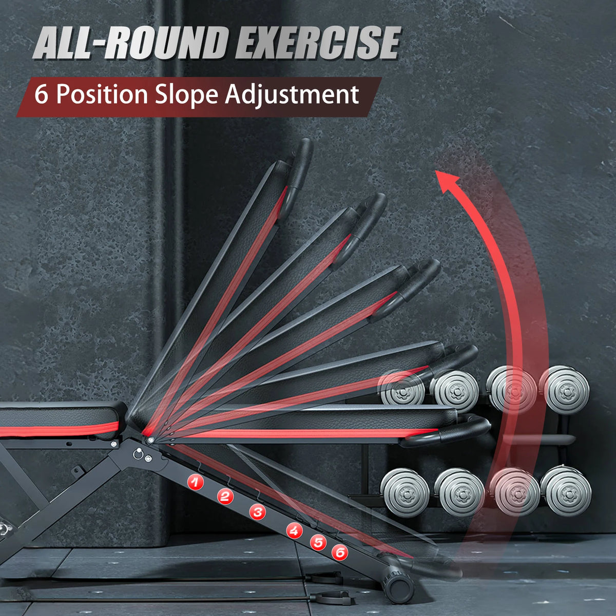 Foldable Adjustable Weight Bench For Home Gym Strength Training