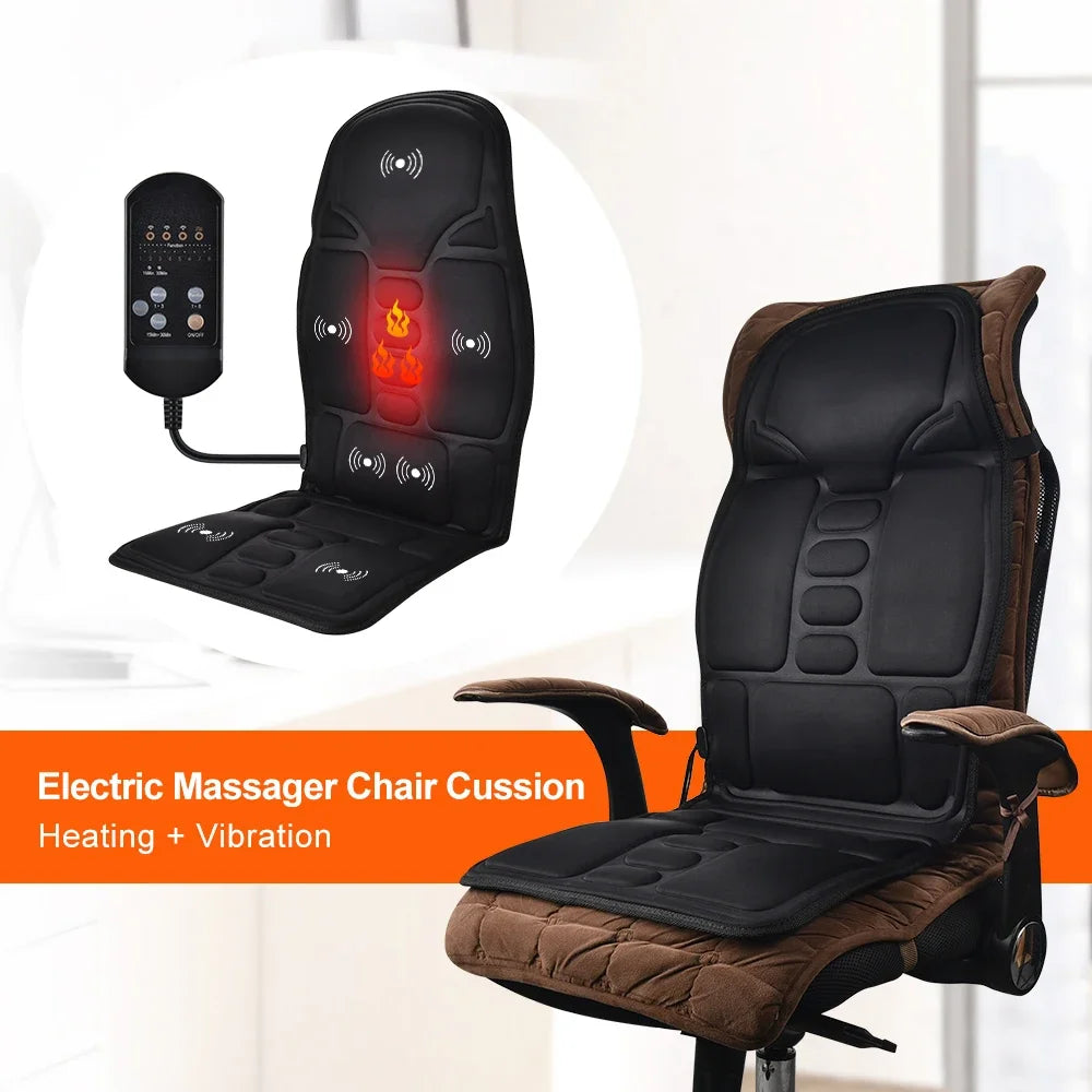 Agdoad Advanced Infrared Heated Therapeutic FullBody Massage Cushion Automobile Workspace