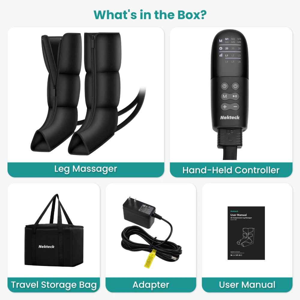 Nekteck Air Compression Leg Massager For Lymphedema