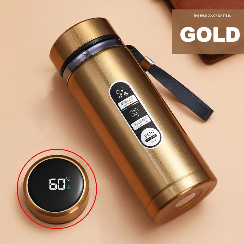 Drinkware Stainless Steel Thermos Bottle With LED Temperature Display