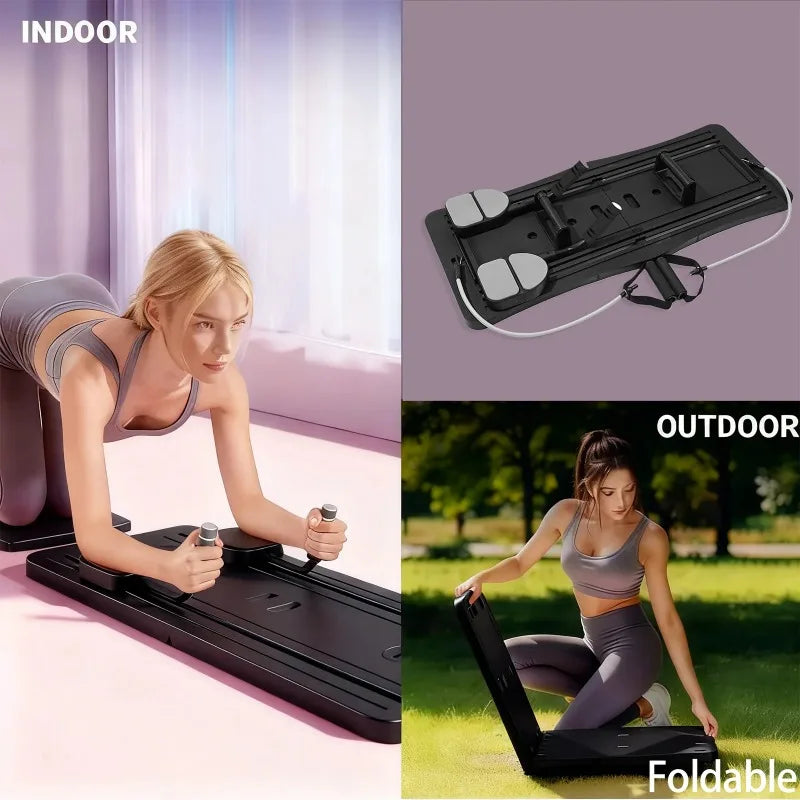 Multi Functional Foldable Ab Workout Board With Resistance Bands