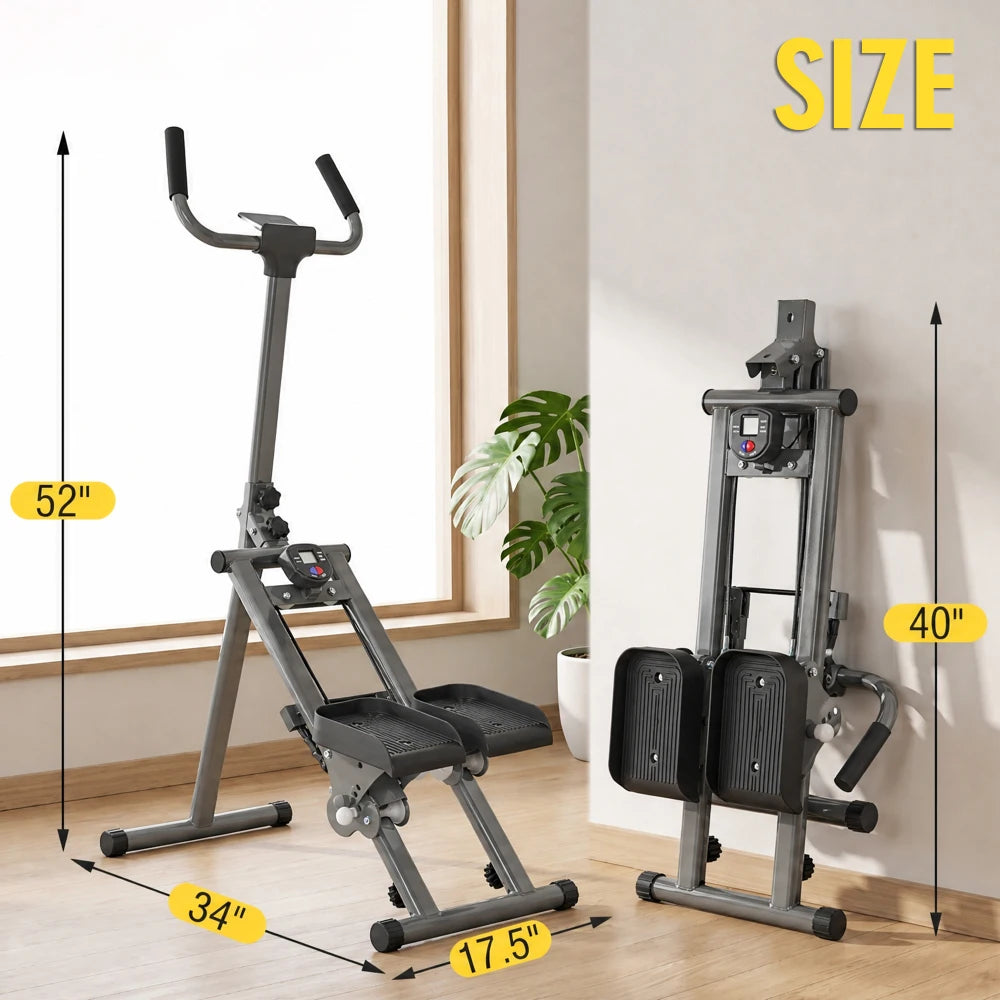Vertical Stair Stepper Machine With LCD Display For Home Cardio
