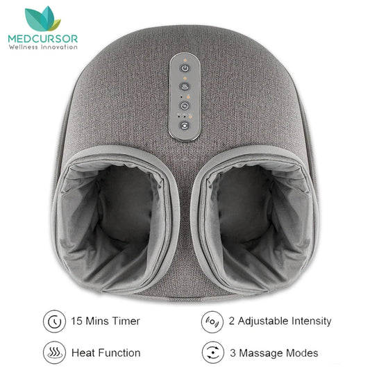 Medcursor Foot Massager Heating Therapy Shiatsu Deep Kneading Roller Electric