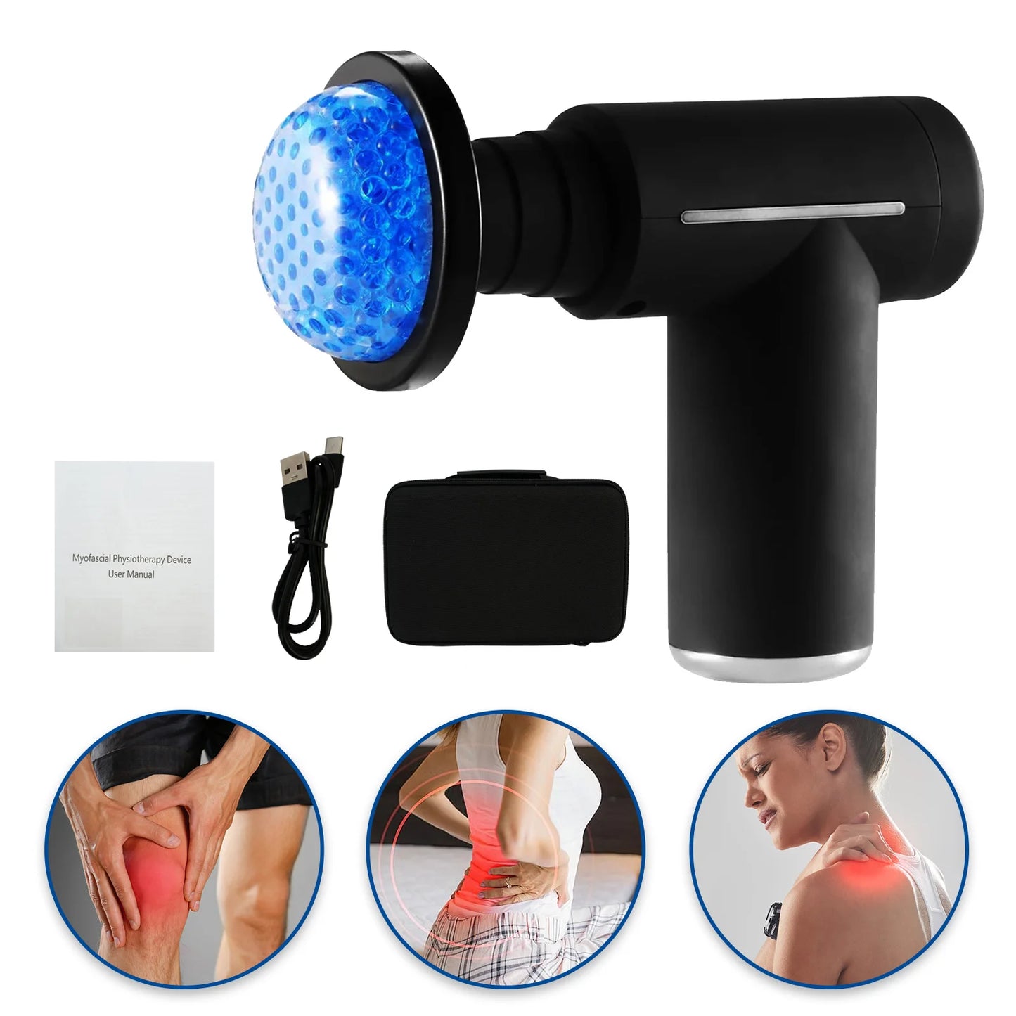 Hot Cold Therapeutic Massage Gun Deep Tissue PercussionTherapy Recovery Performance