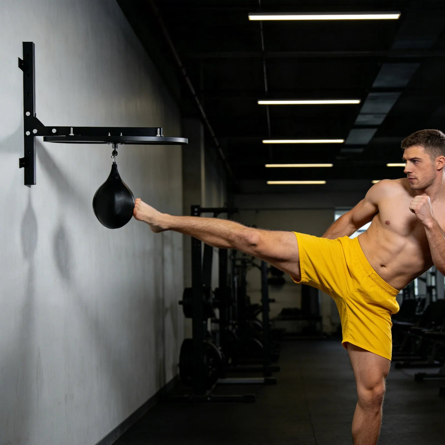 Wall Mounted Heavy Duty Boxing Training Equipment Adjustable Height Platform