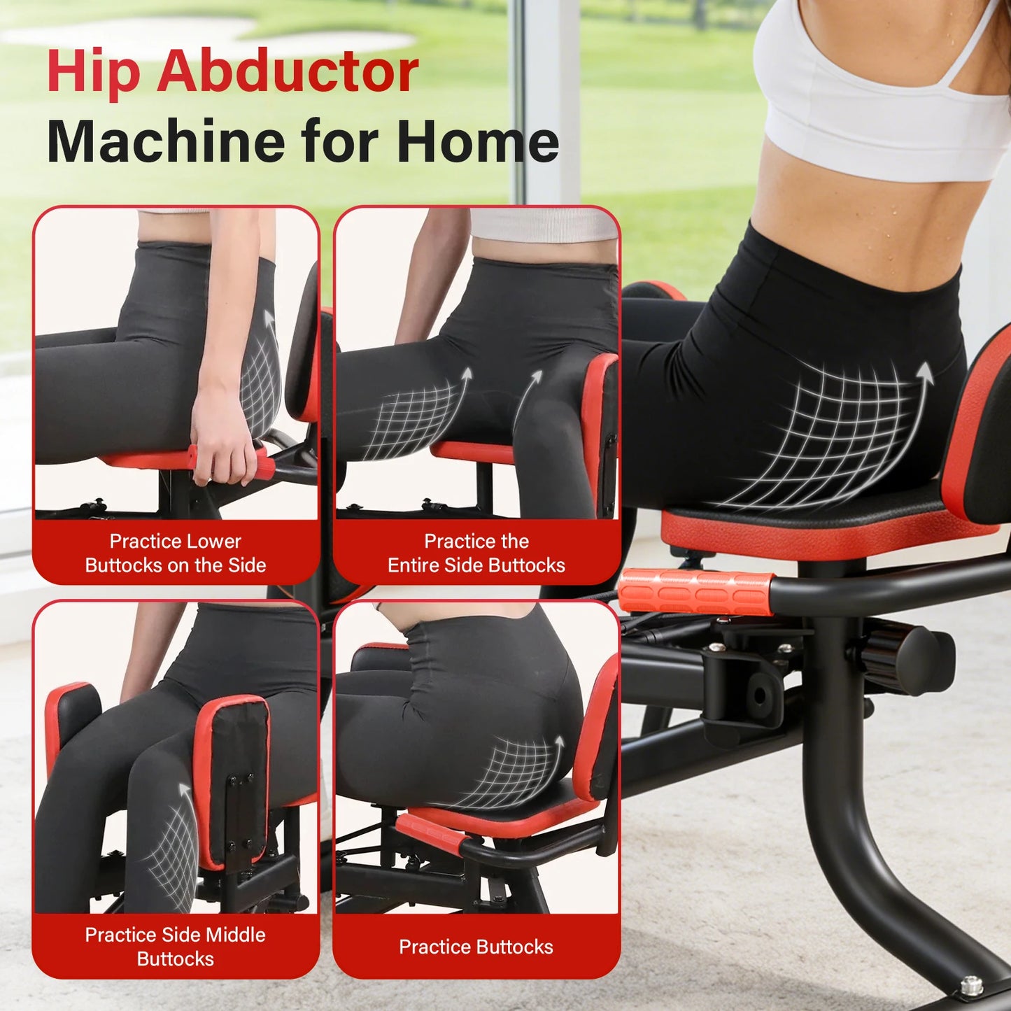 Foldable Dual Motion Hip Thigh Exercise Equipment Trainer