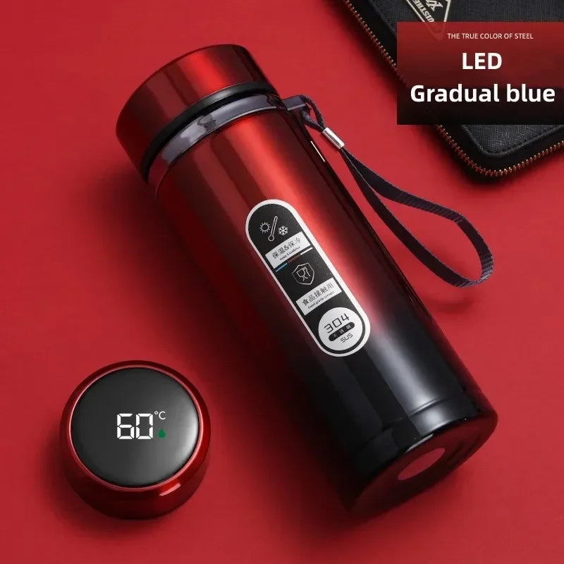 Drinkware Stainless Steel Thermos Bottle with LED Temperature Display