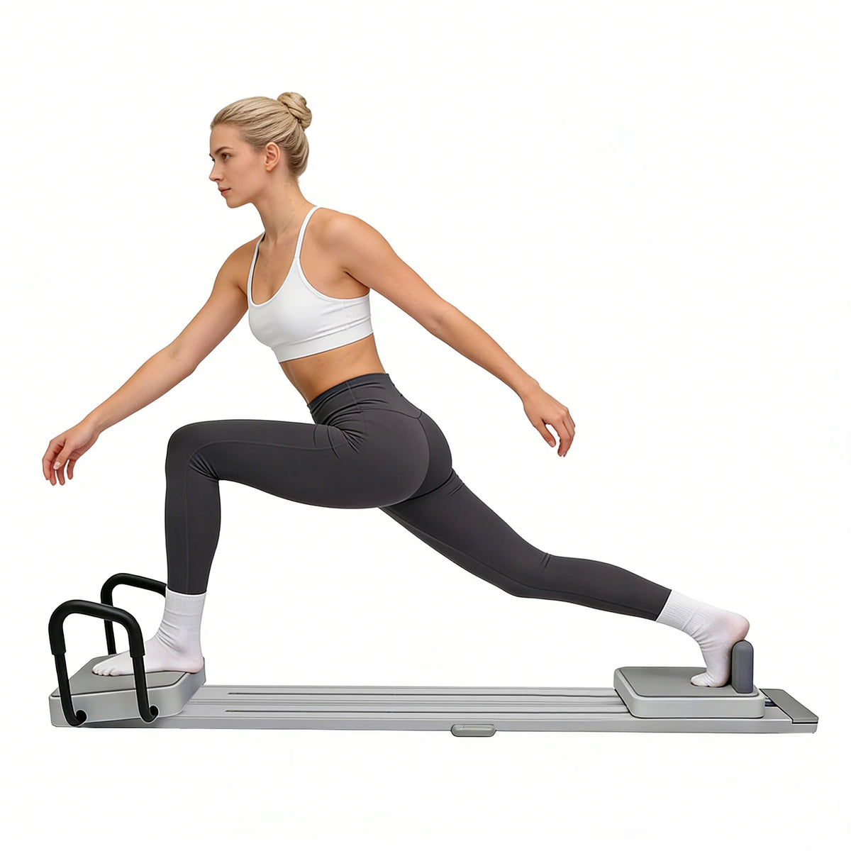 Multifunctional Pilates Reformer Board For Home Workout With Ski Trainer