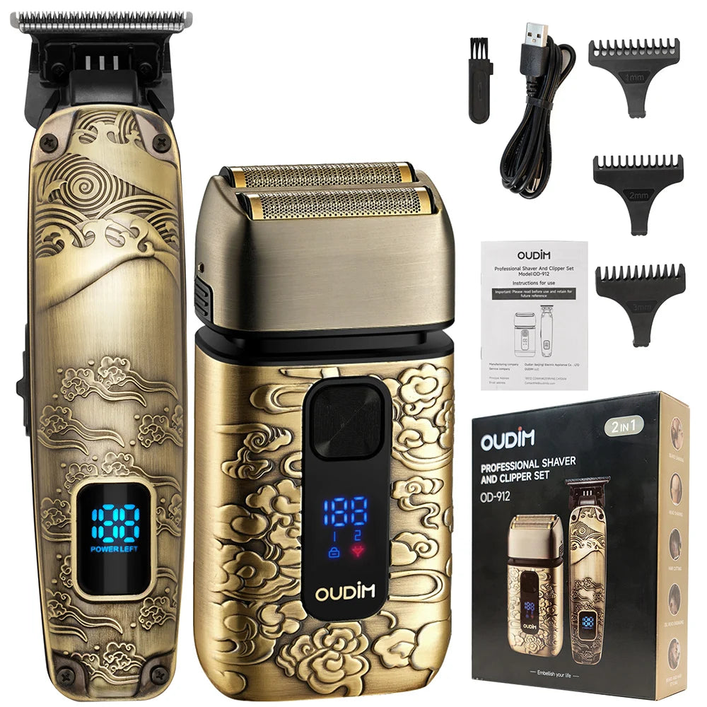 Oudim Triple Blade Foil Shaver For Men Grooming Kit