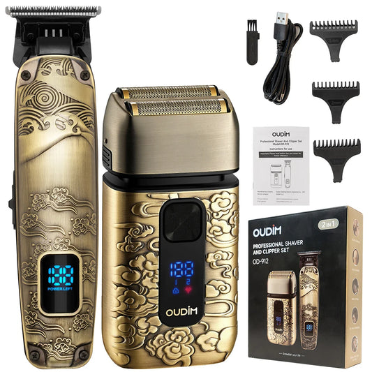 Oudim Triple Blade Foil Shaver For Men Grooming Kit