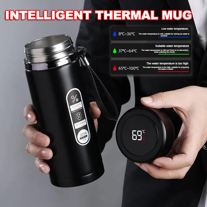 Drinkware Stainless Steel Thermos Bottle With LED Temperature Display