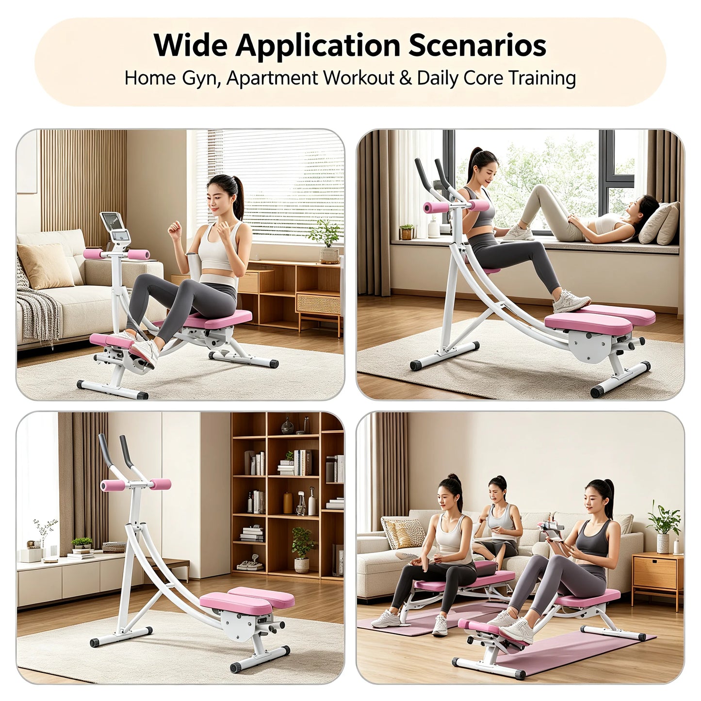 Ab Trainer Machine With LED Display And Foldable Core Trainer