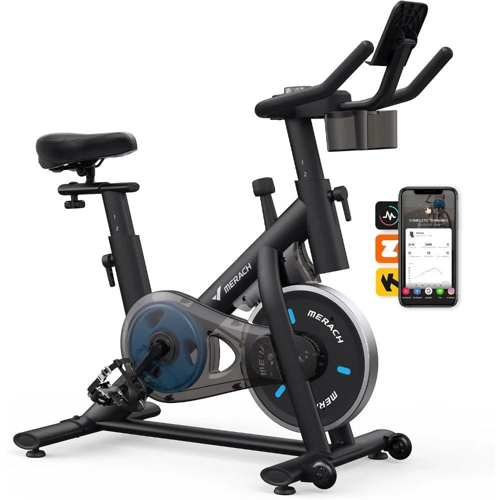 Magnetic Friction Exercise Bike With Brake Pad App Tablet Mount