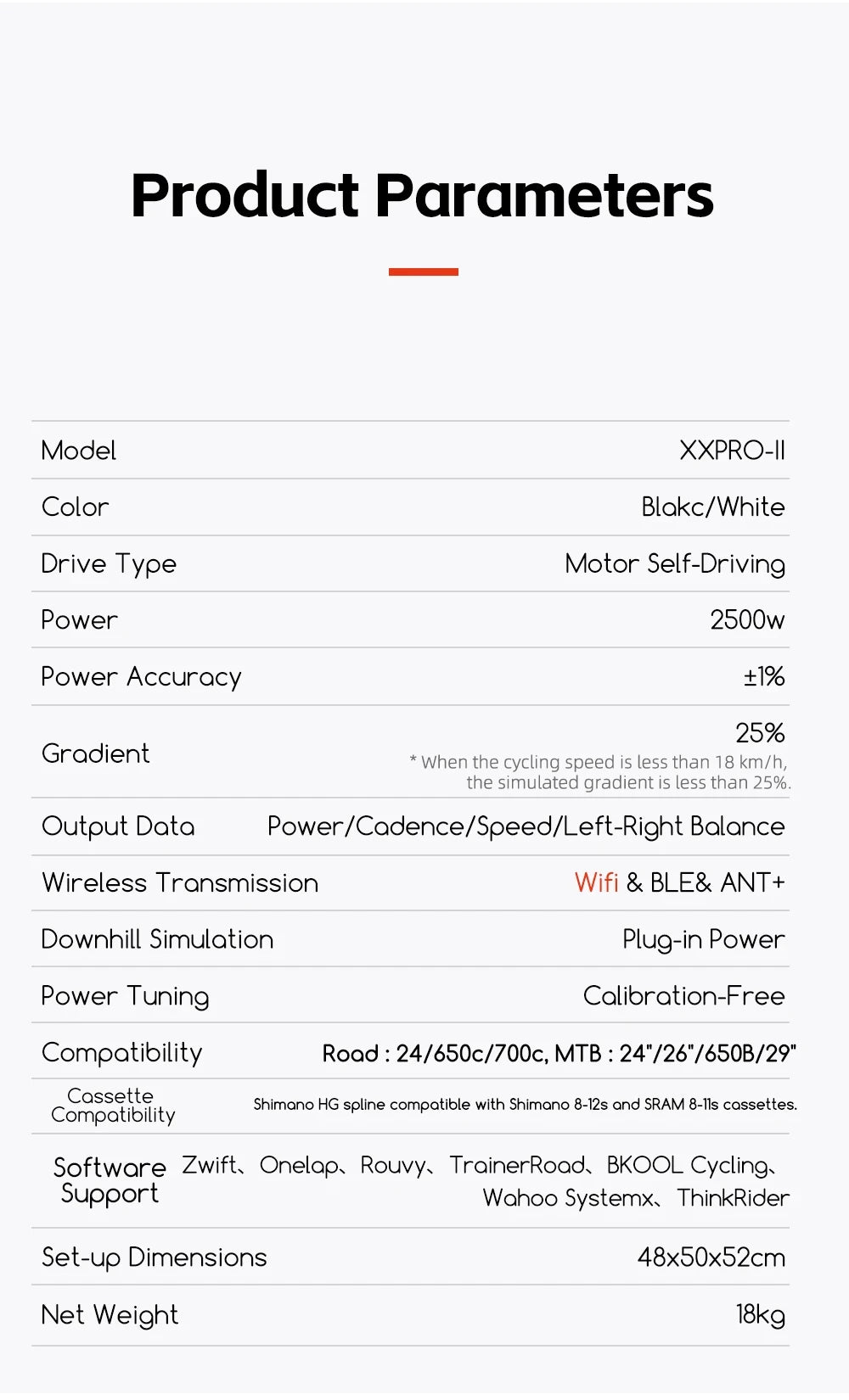 ThinkRider XXPRO Direct Drive Smart Bike Trainer 2500W Indoor