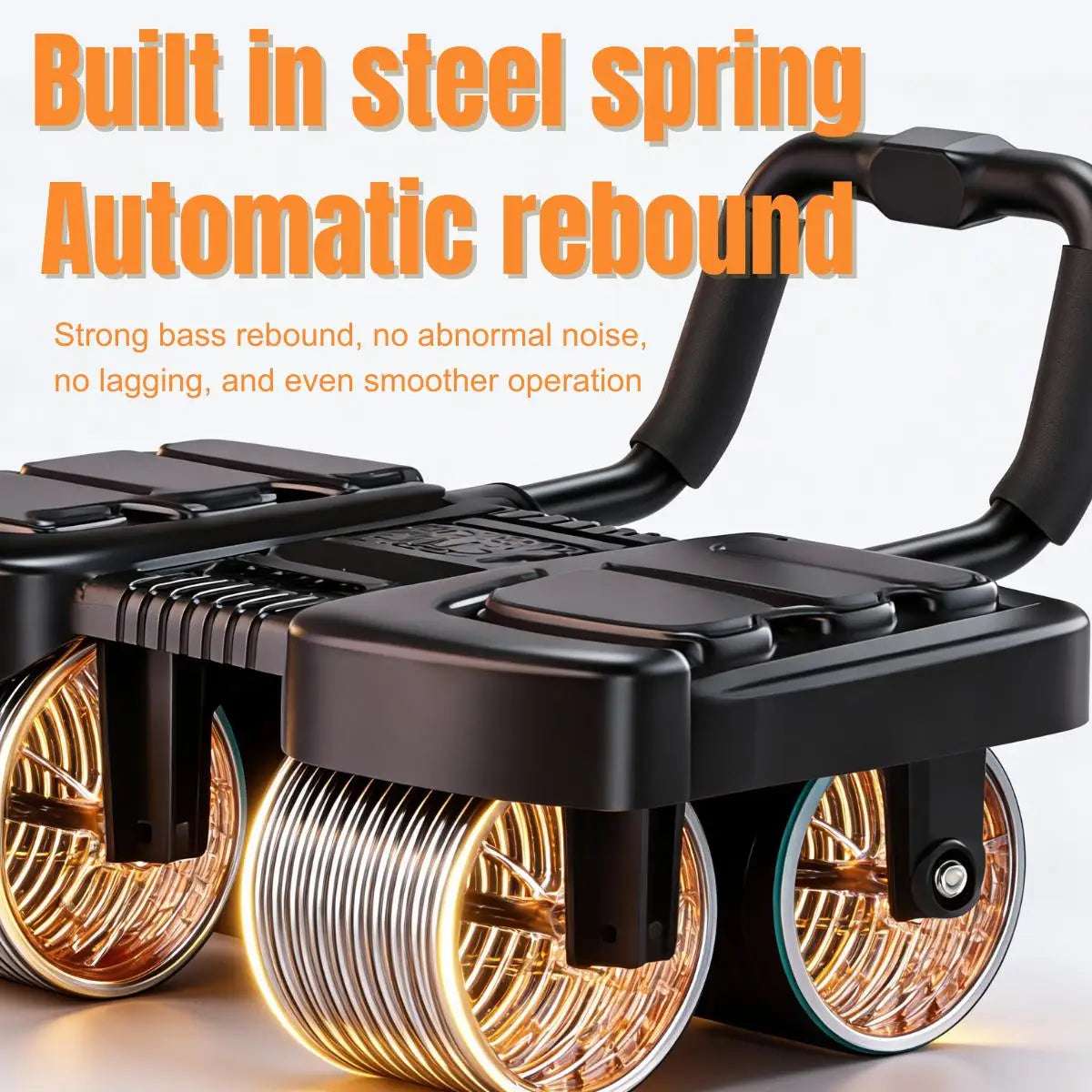 Ab Wheel Roller With Elbow Support And Knee Mat Four-Wheel