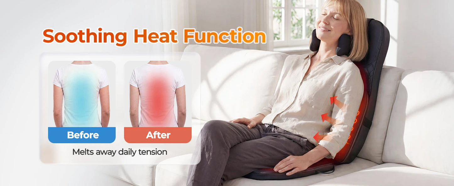 HIMOUTA Shiatsu Massage Cushion With Heat For Home Use