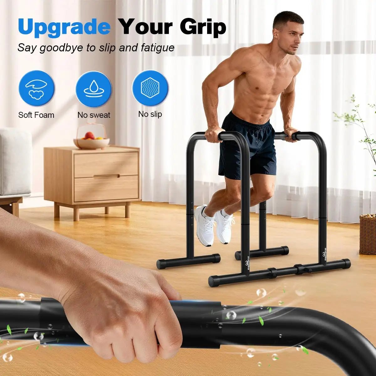 Adjustable Dip Bar Station For Home Gym Strength Training