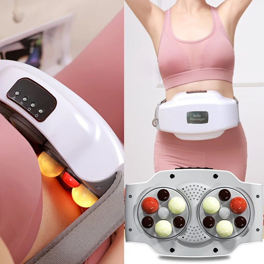 Abdominal Massager With Hot Compress And Portable Charger