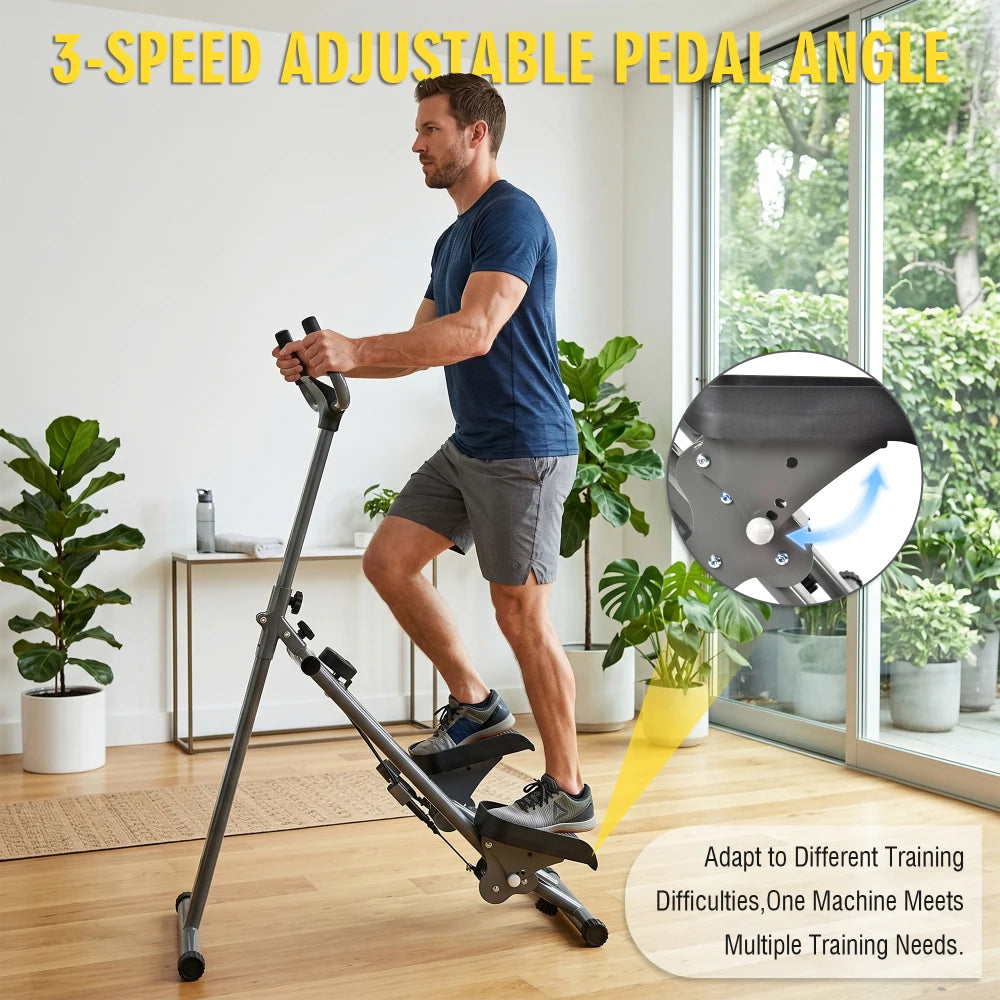 Vertical Stair Stepper Machine With LCD Display For Home Cardio