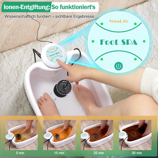 Ionic Foot Bath Detox Machine with Basin | Foot Detox Machine For Home Use, Salon, Beauty Spa Club, Detox Foot Bath With 2 Arrays, 100 Tub Liners