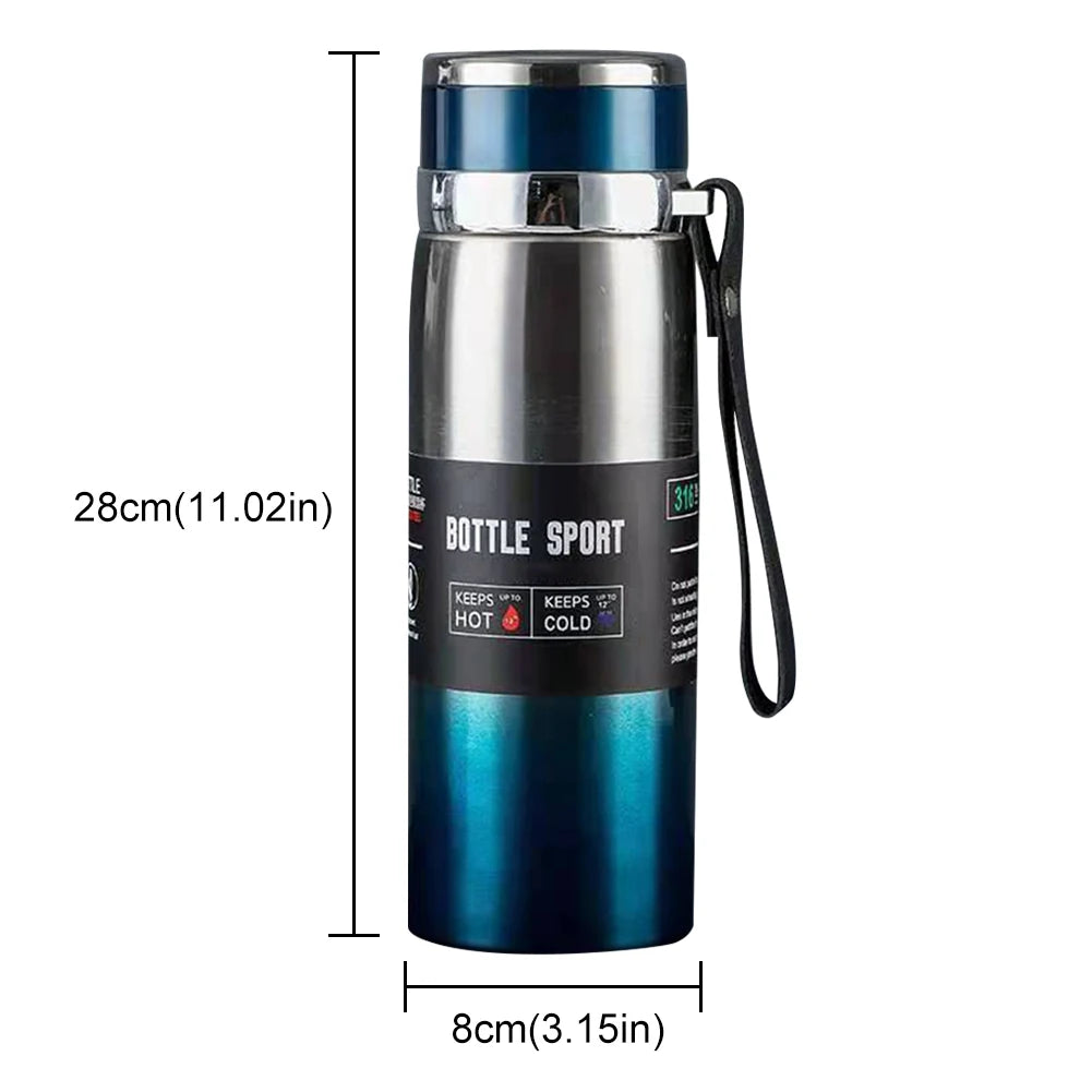 Alloet Vacuum Insulated Stainless Steel Thermal Bottle With Handle