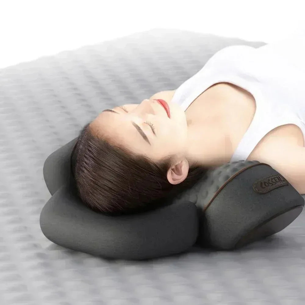 Okayso Electric Neck Massager With Heat And Traction Pillow