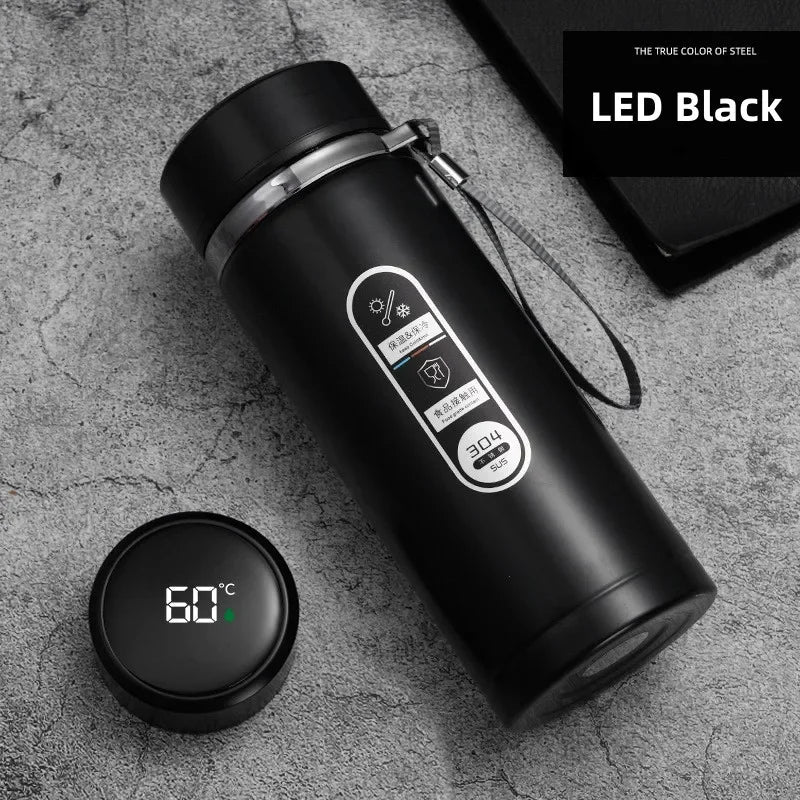 Drinkware Stainless Steel Thermos Bottle with LED Temperature Display