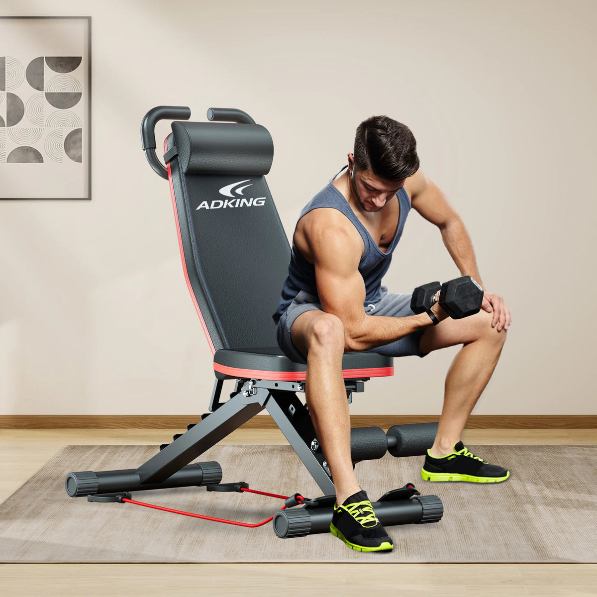 Foldable Adjustable Weight Bench For Home Gym Strength Training