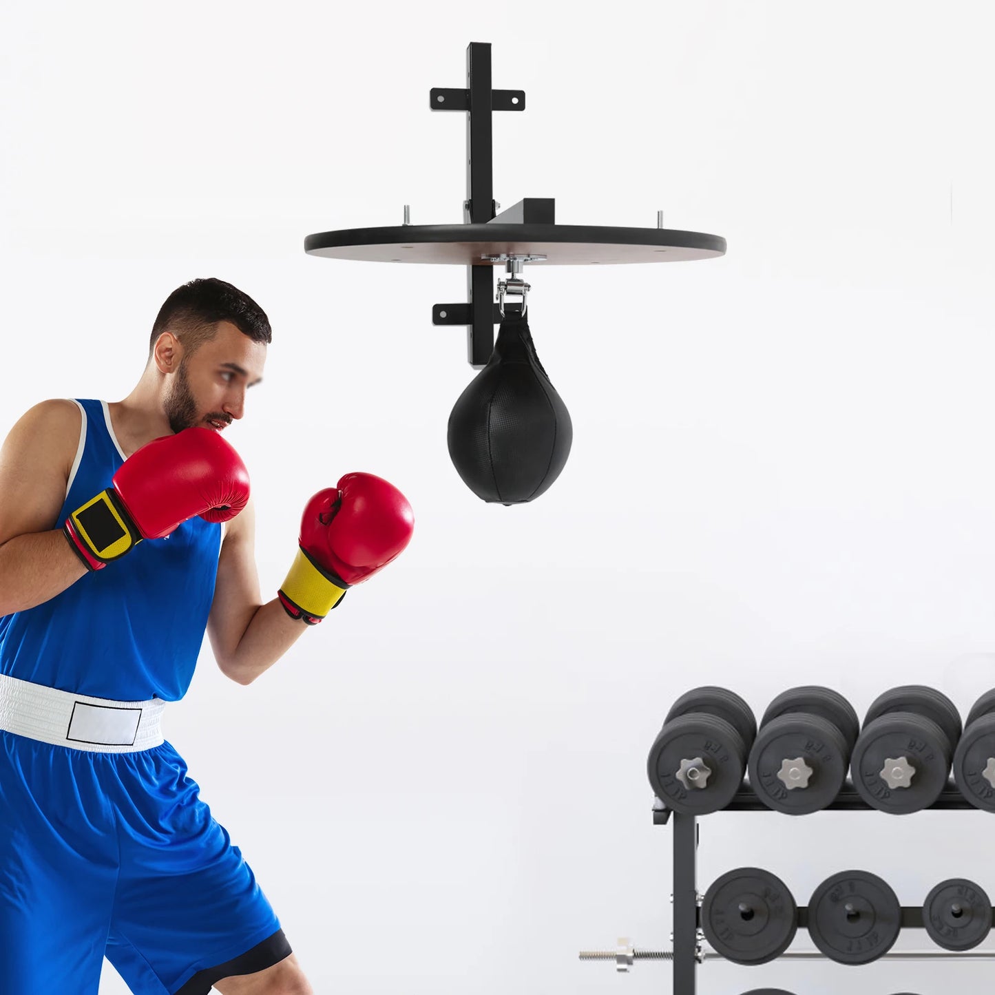 Wall Mounted Heavy Duty Boxing Training Equipment Adjustable Height Platform