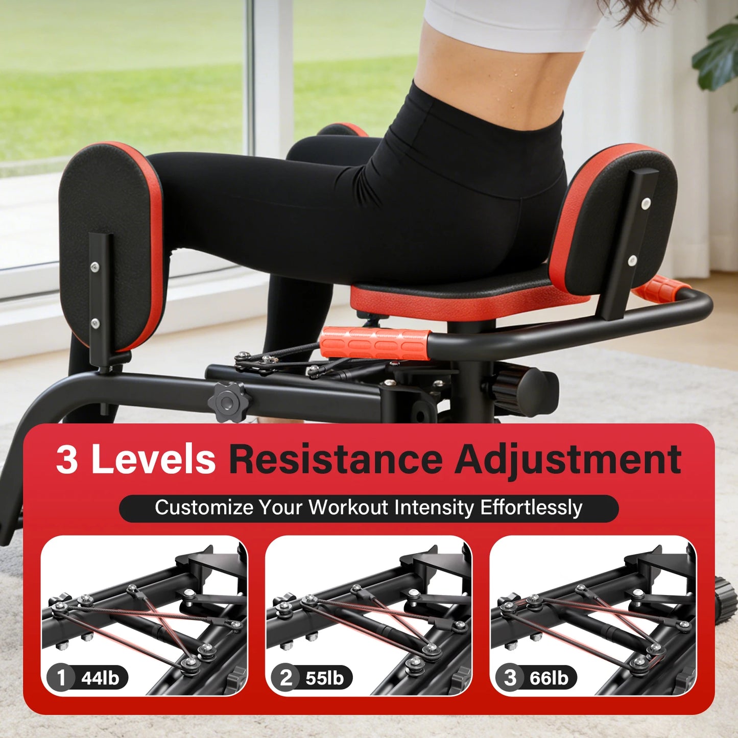 Foldable Dual Motion Hip Thigh Exercise Equipment Trainer