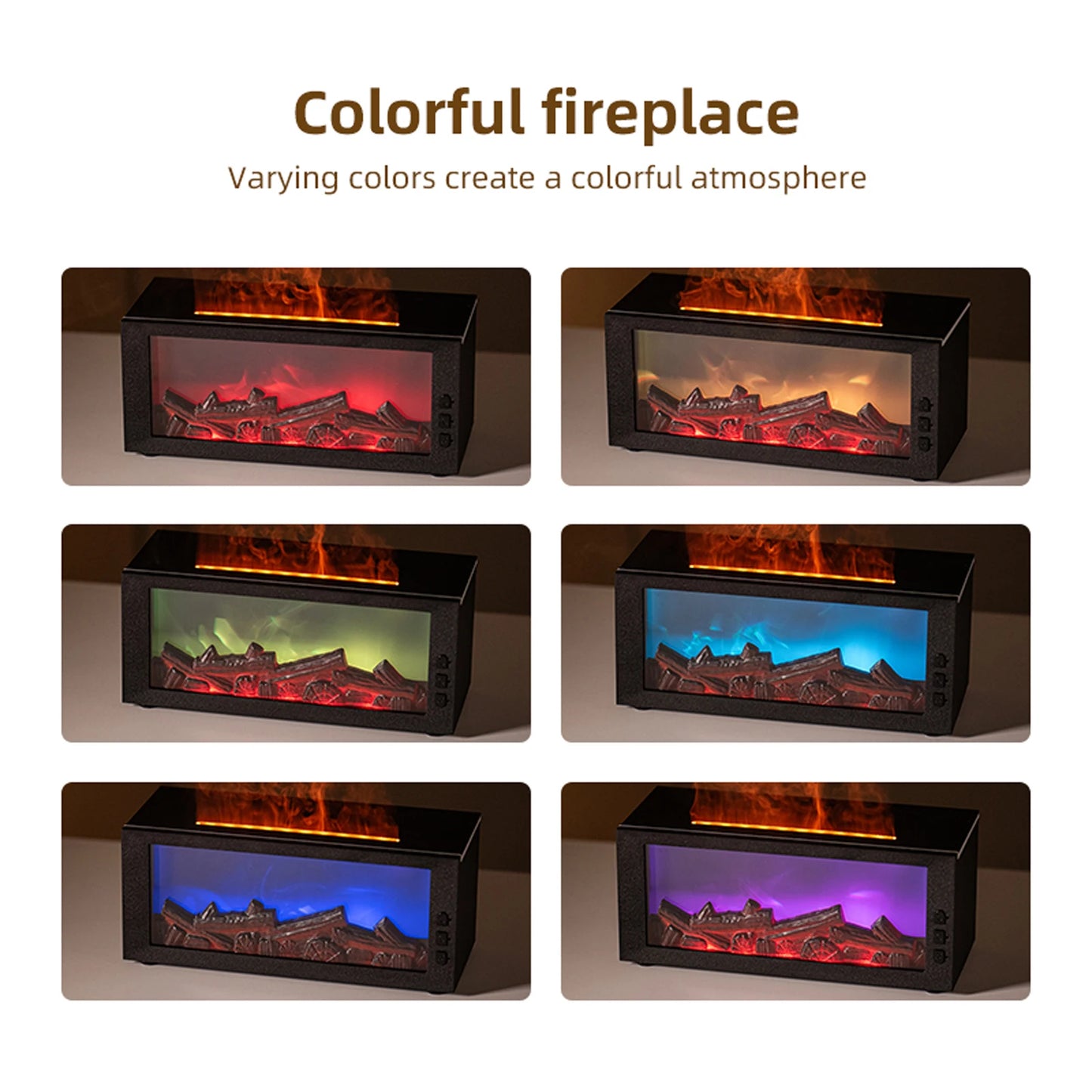 Flame Air Diffuser Humidifier And Aromatherapy Diffuser For Bedroom