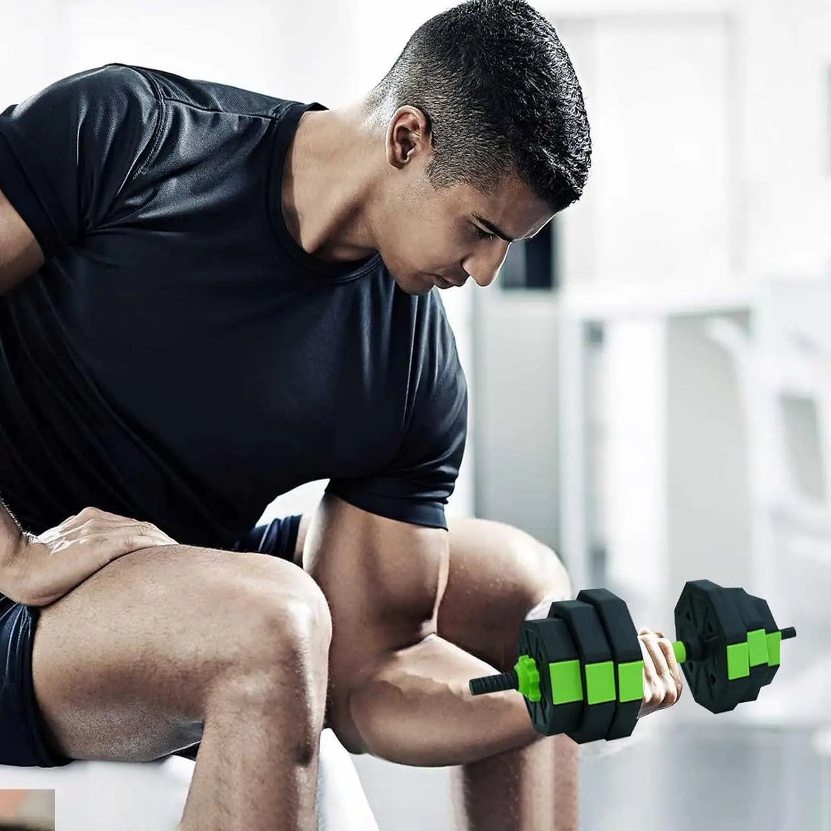 Adjustable Kettlebell And Dumbbell Set With Iron Handle