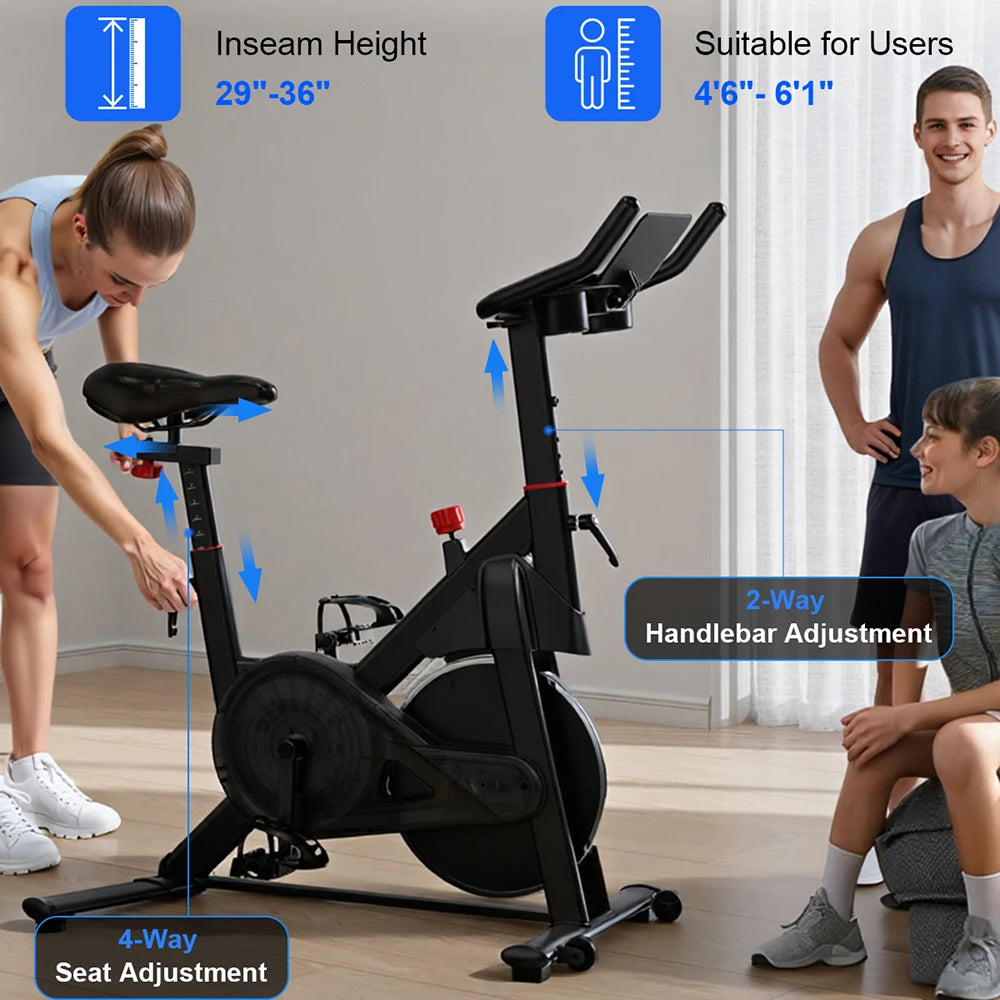 Superun 32 Level Magnetic Resistance Stationary Bike For Home