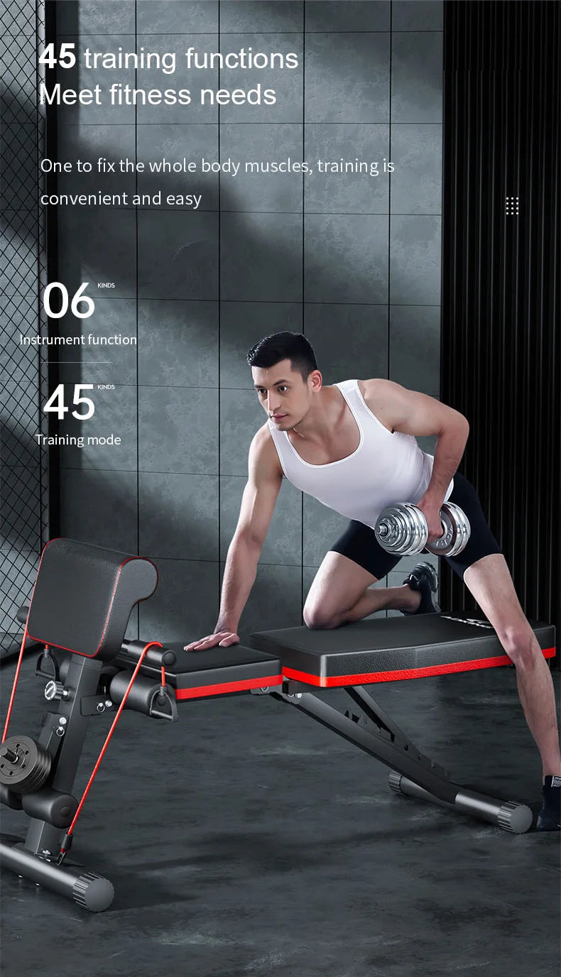 Adjustable Folding Fitness Bench 13-In-1 Home Gym Equipment