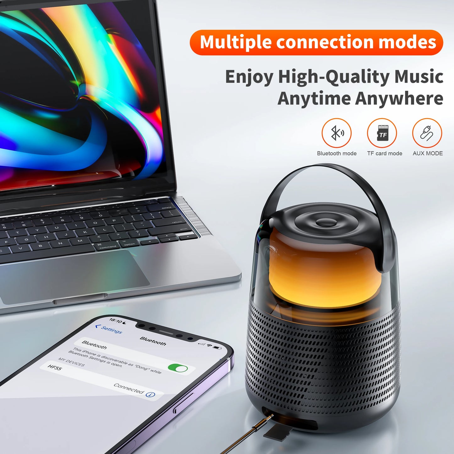 QERE HF55 Bluetooth Speaker HiRes 20W Portable Waterproof IPX5