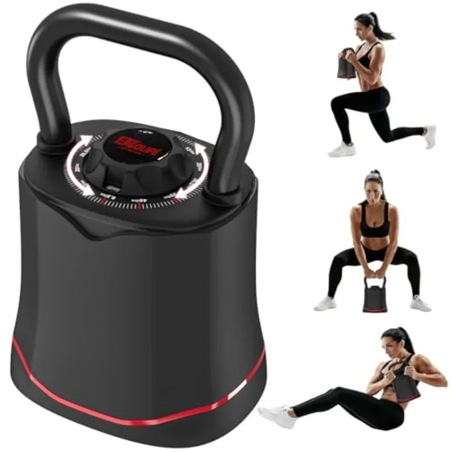 Kettlebell Set 6.5Lb To 40Lb Adjustable SpaceSaving 6 In 1