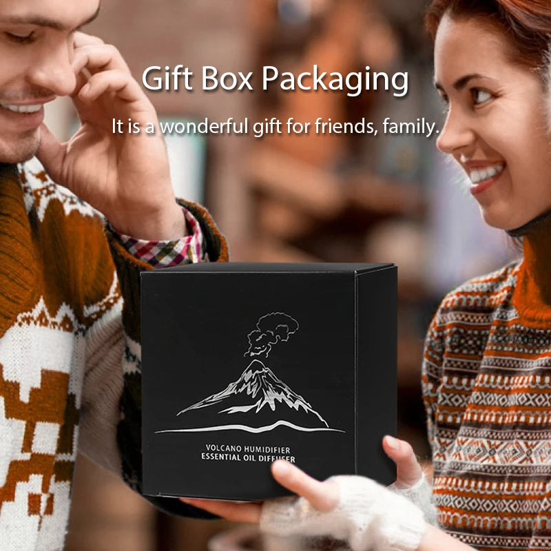 Volcanic Aroma Diffuser Essential Oil Lamp USB Portable Humidifier Night Light