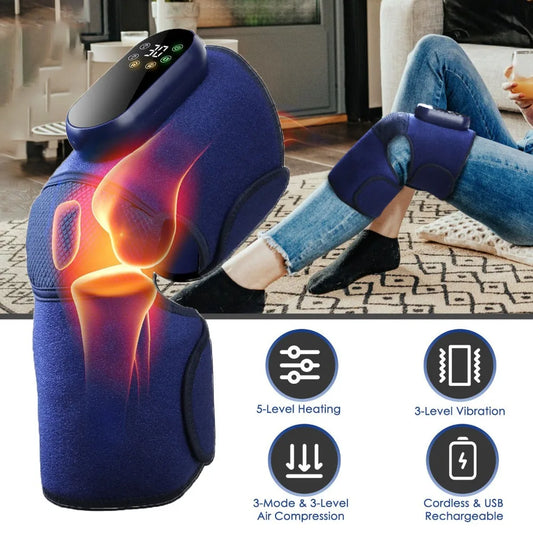 Cordless Heated Knee Massager With Five-Level Heating Three-Level VibrationTherapy