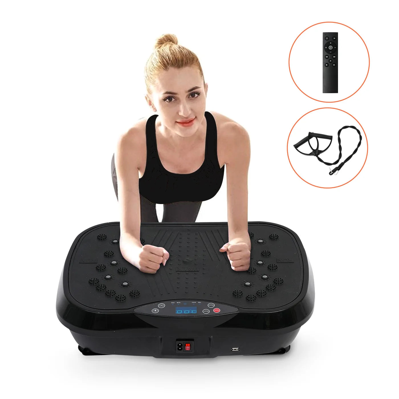 H Vibration Plate Exercise Machine Multifunctional Fat Burning Residential Fitness