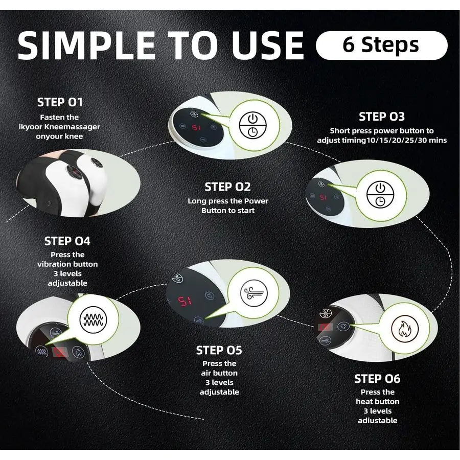 Knee Massager Cordless Smart With Heat Airbags And Vibration