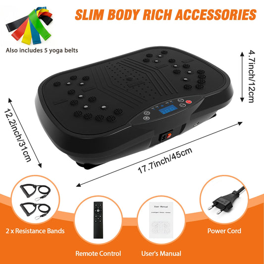 Portable Vibration Plate With Bluetooth Bands And Yoga Straps