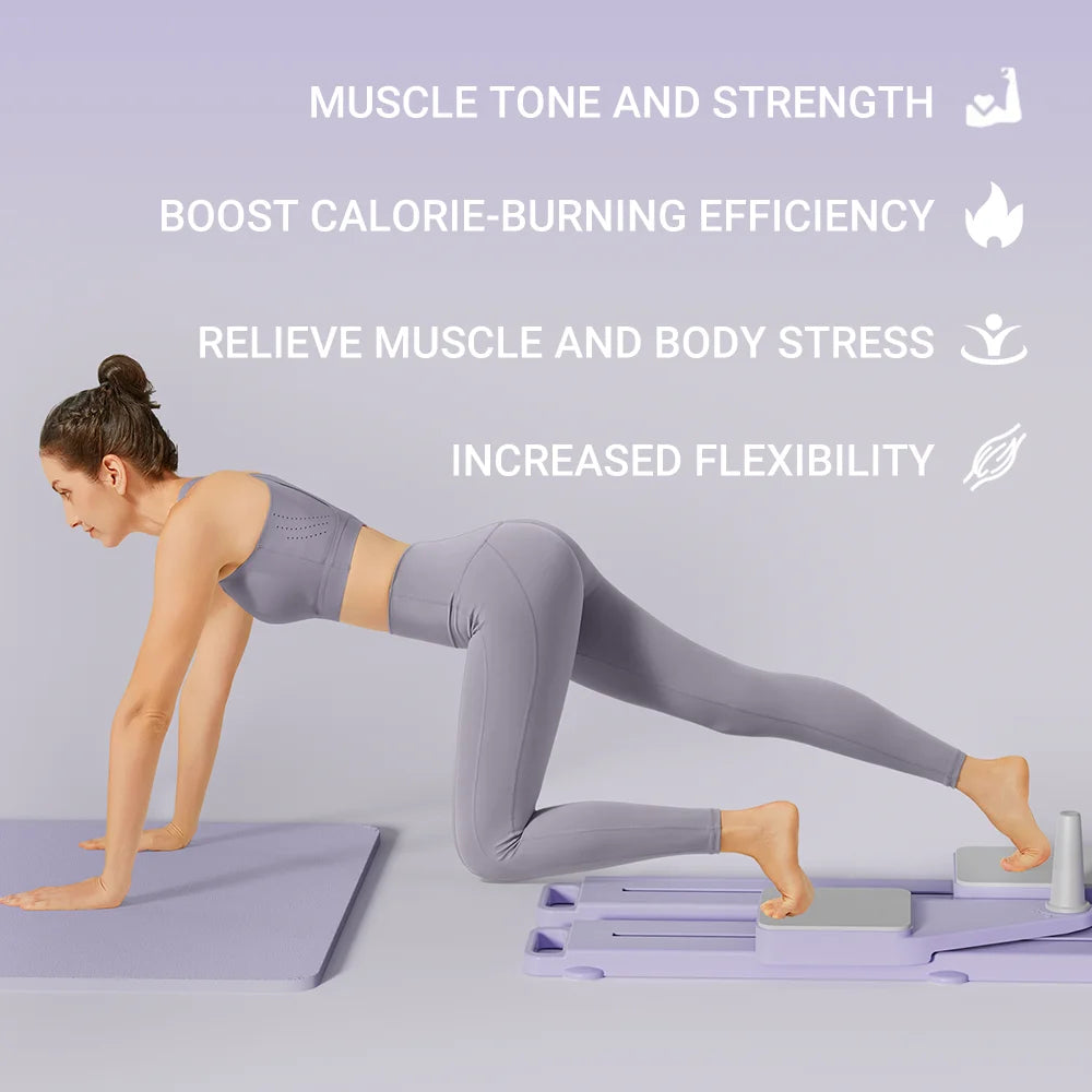 UMAY Multifunctional Home Pilates Board With Adjustable Resistance Timer