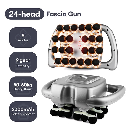 Foreverlily 16 Head Fascia Gun High Frequency Vibration Massage Gun