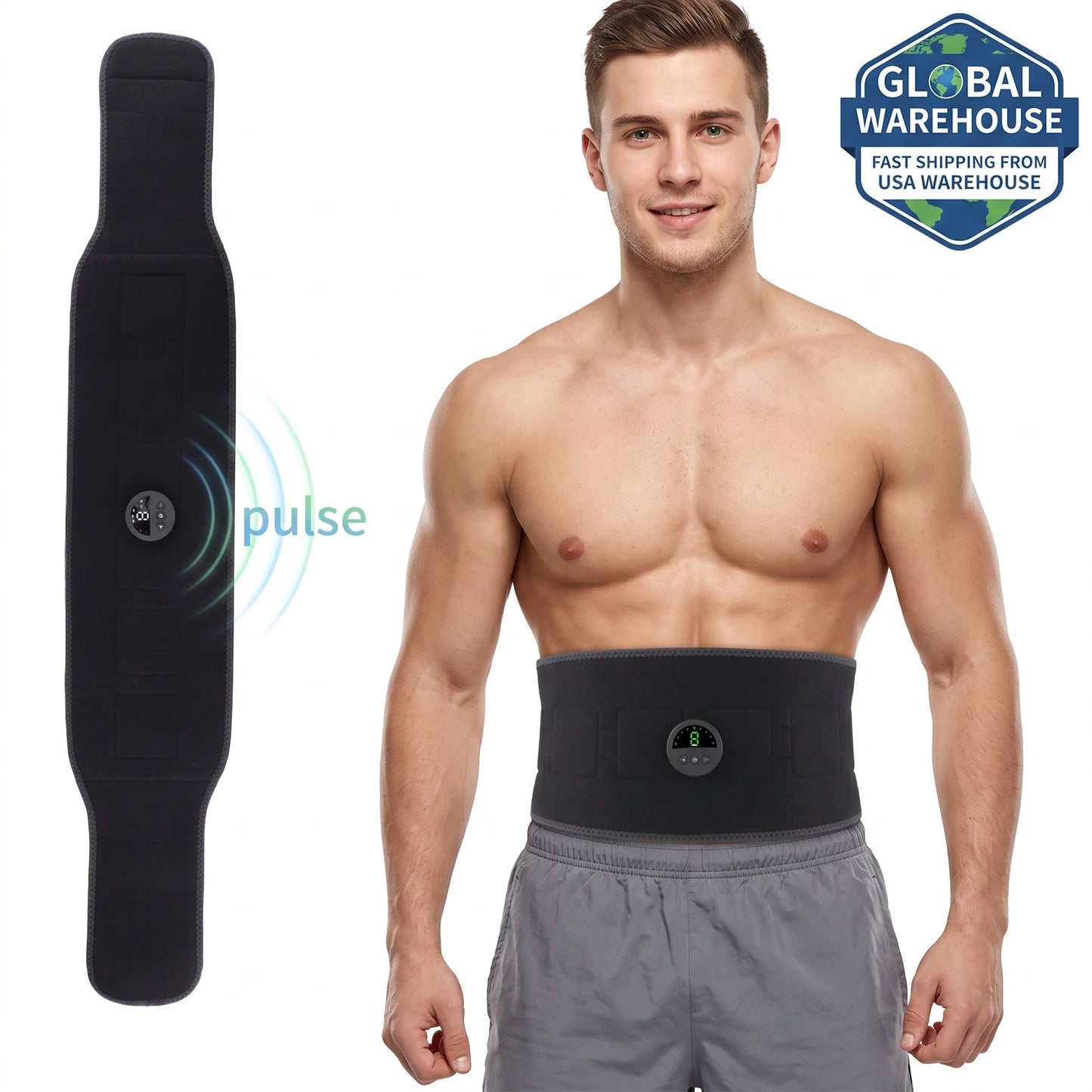 Hailicare Portable Electric Waist Massager With Silicone