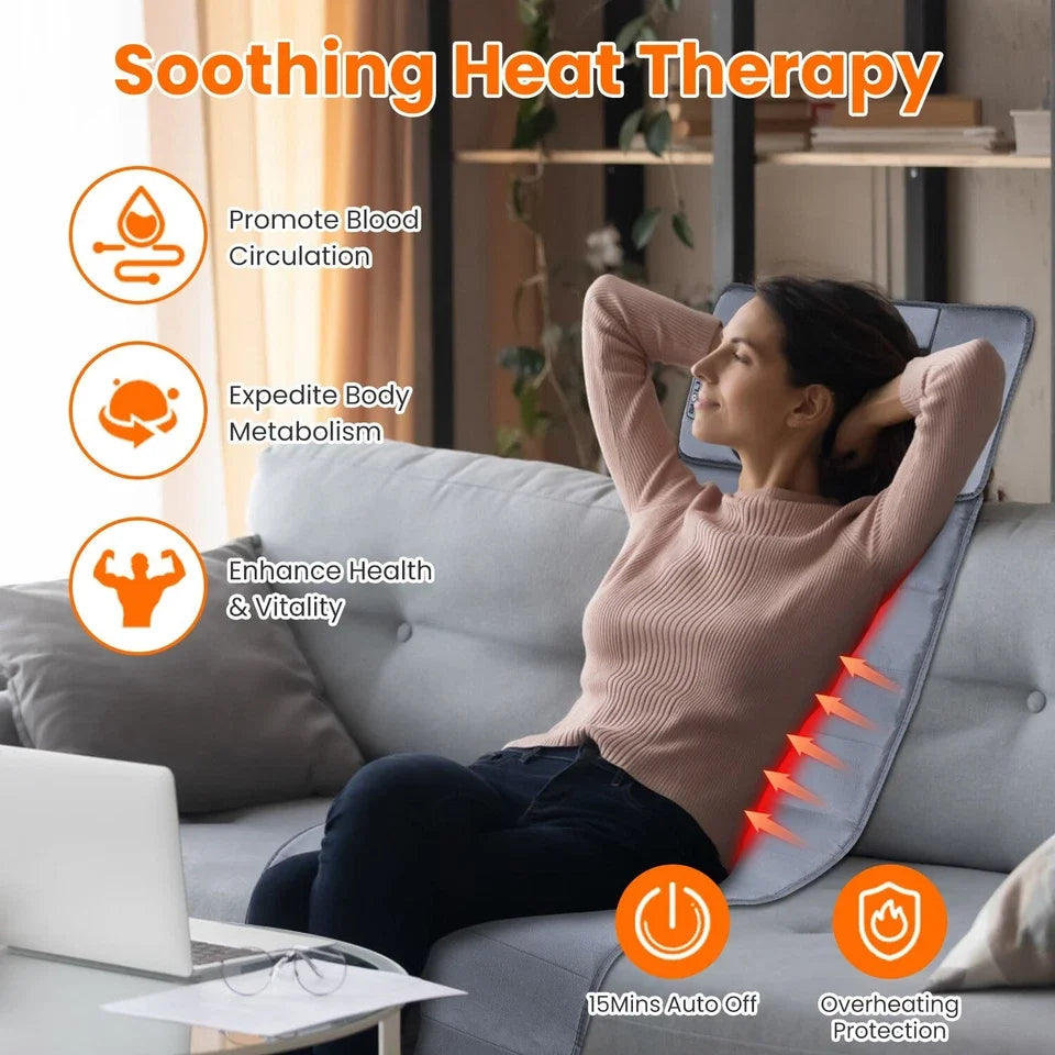 Electric Massage Mat Full Body Massager With Heating Kneading Vibrating
