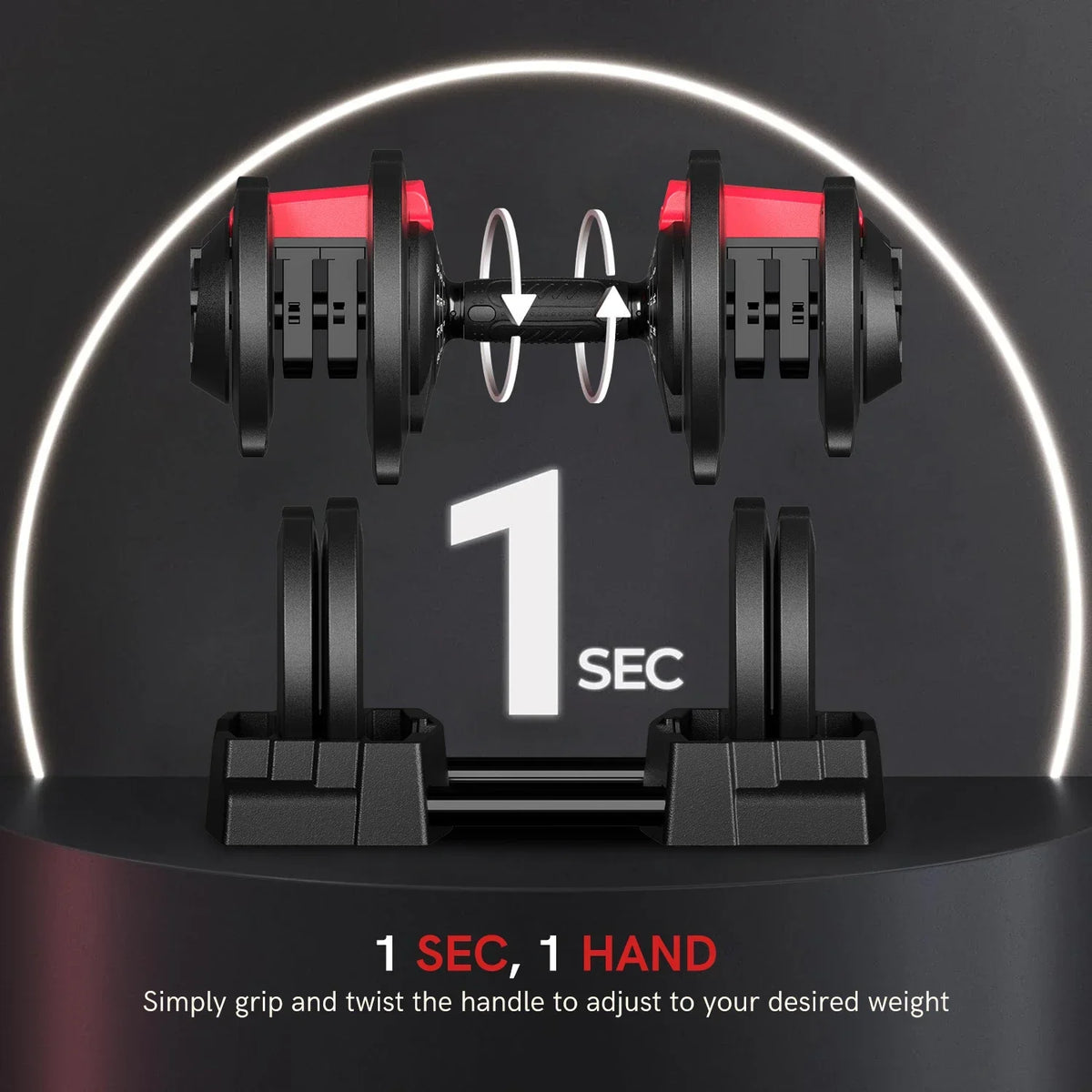 KERDOM Adjustable Dumbbell Set Barbell Kettlebell Push Up Stand