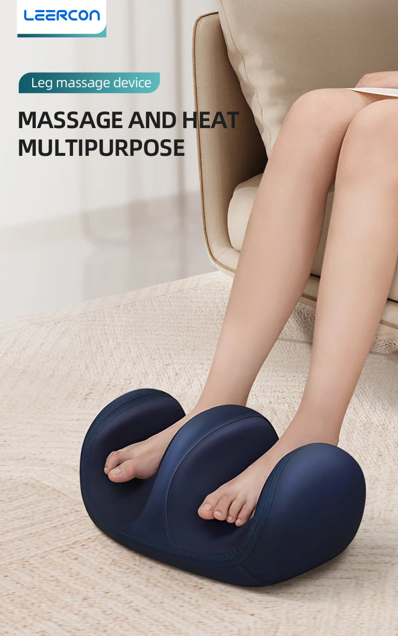 Leercon Extra Big Electric Foot Massager Hot Compress Shiatsu Kneading Leg Roller Kneading Calf Deep Relieve Fatigue Relaxation Muscle
