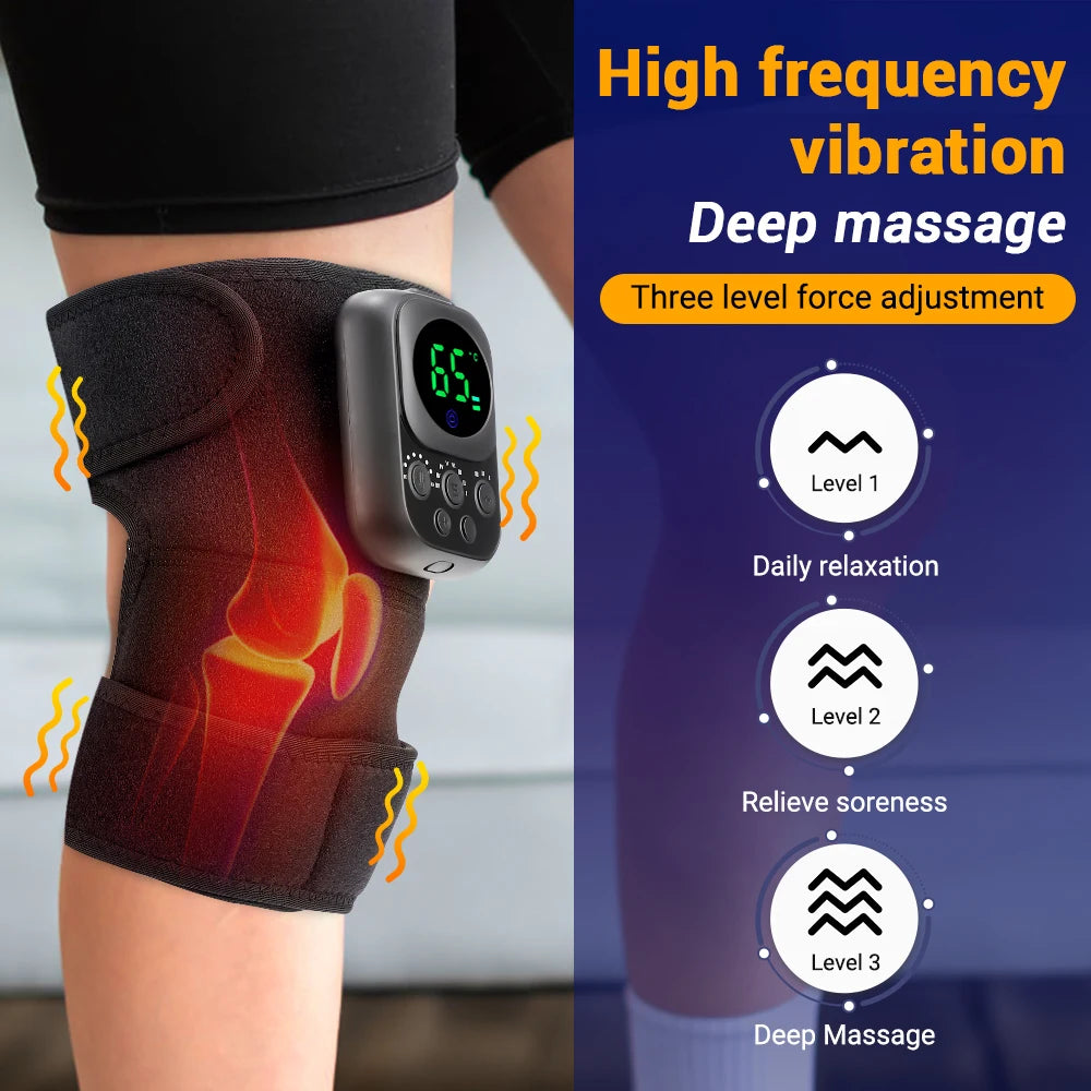Hailicare ElectricHeatingTherapy ShoulderKneeMassagerBrace WithAppConnect LEDDetachableController ForArthritisPainRelief