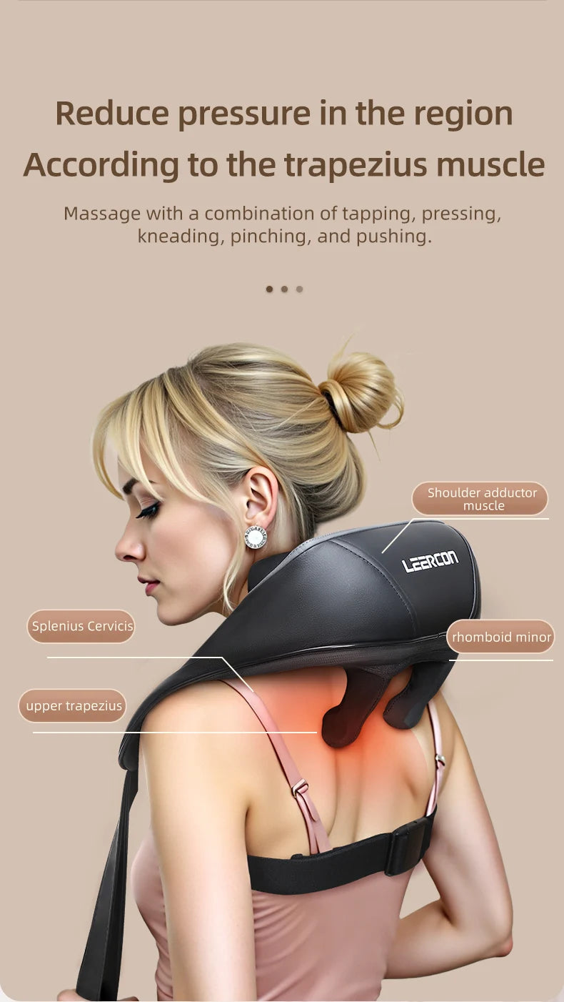 Leercon 4D Shiatsu Neck And Shoulder Massager With Heat